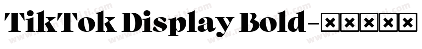TikTok Display Bold字体转换